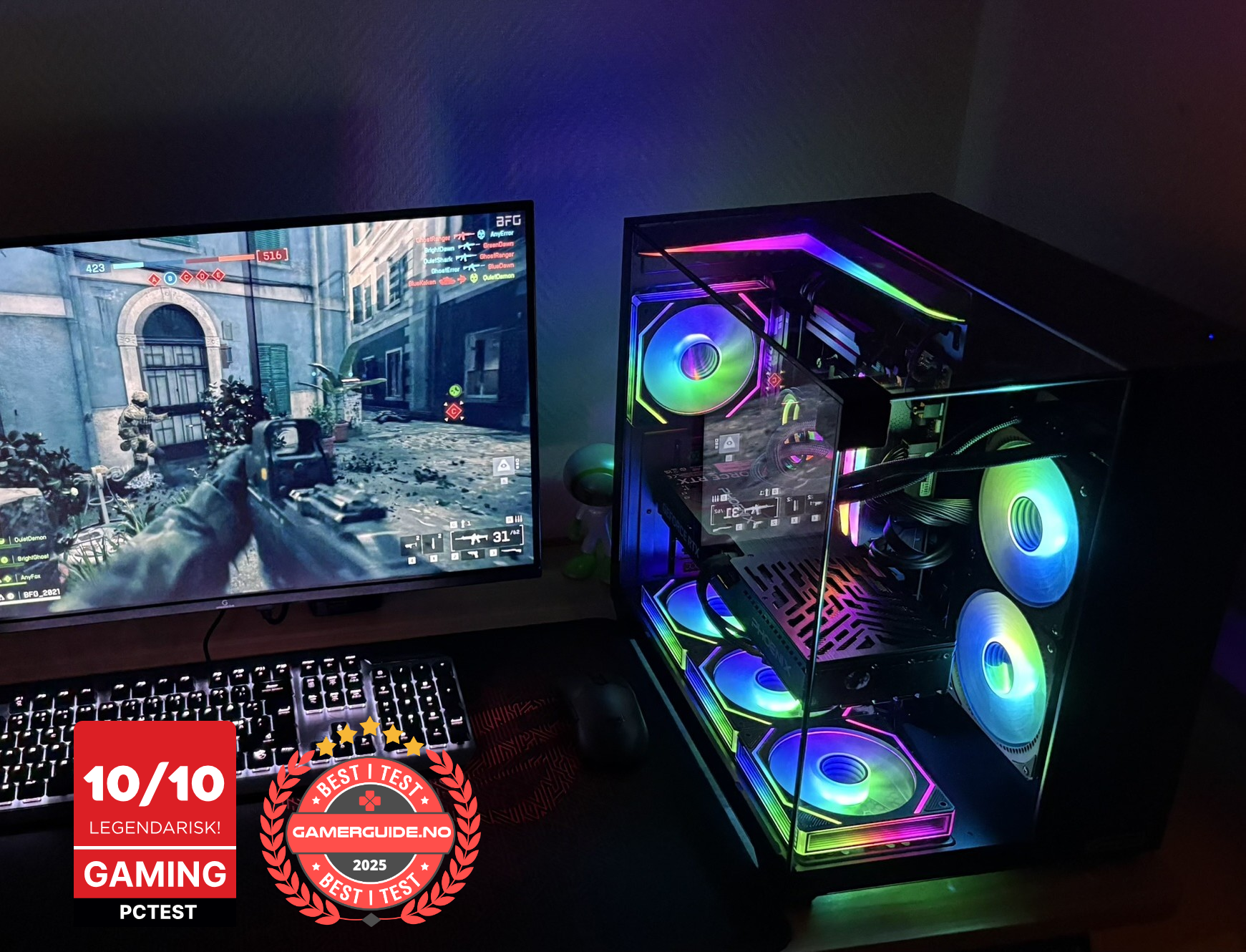 ZENITH hX97Z2 Gaming PC med RTX 5070 Ti og Ryzen 7 9800X3D
